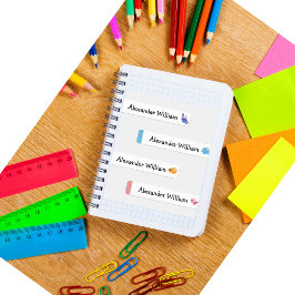 かわいいディノ&レインボー防水/アイアンオンネームラベル ラベル