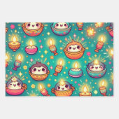 かわいいディワリ ラッピングペーパーシート (正面2)