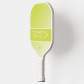 かわいいディンクパンイニシャルグラデーショングリーンイエロースポーツ ピックルボールラケット (左)