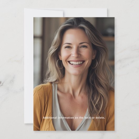 かわいいディージーな花の誕生日パーティーの招待状 招待状 (裏面)