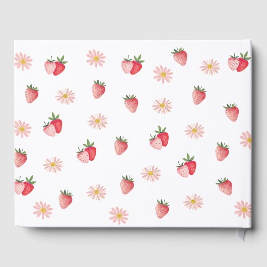 かわいいデイジーとストロベリーファースト誕生日 ゲストブック (裏面)