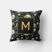 かわいいデイジーとビーモノグラム花柄 クッション (裏面)