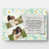 かわいいデイジーの写真と詩の母の日 フォトプラーク (正面)