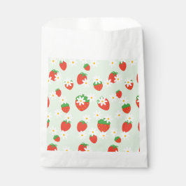 かわいいデイジーの花いちごクリスマスパターン フェイバーバッグ