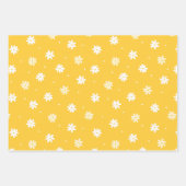 かわいいデイジーの花春夏のイースターギフト ラッピングペーパーシート (正面2)
