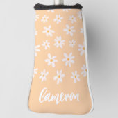 かわいいデイジーの花柄 ゴルフヘッドカバー (回転90)