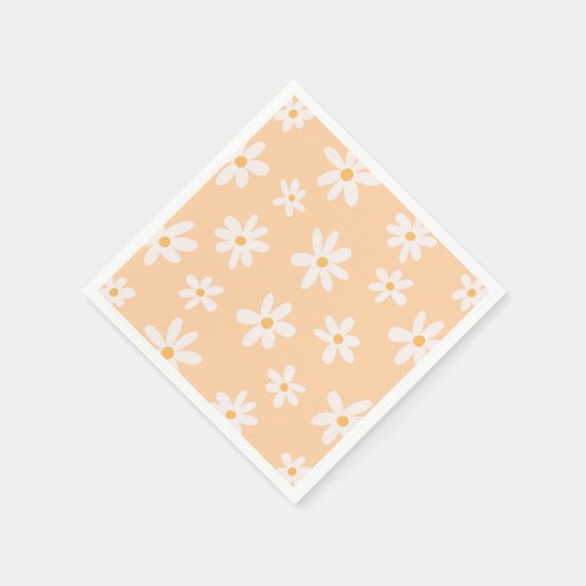 かわいいデイジーの花柄 スタンダードカクテルナプキン (角)