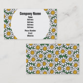 かわいいデイジーの花柄 名刺 (正面/裏面)