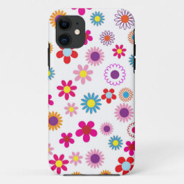 かわいいデイジーの花柄 iPhone 11 ケース