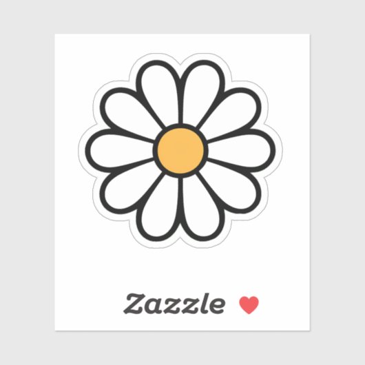 かわいいデイジーの花 シール (シート)