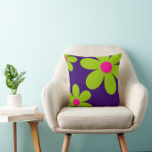 かわいいデイジーの10代のな装飾用クッション-紫色 クッション (椅子)