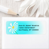 かわいいデイジーアートカスタム差出人住所ラベル ラベル (インサイチュ)