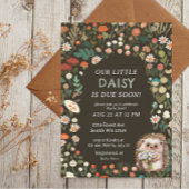 かわいいデイジーウッドランド動物の森の赤ちゃんシャワー 招待状