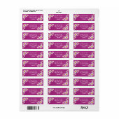 かわいいデイジーグアッシュカスタム明るい赤紫色差出人住所 ラベル (フルシート)