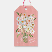 かわいいデイジーグアッシュカスタム赤ちゃんシャワーありがとう ギフトタグ (裏面)