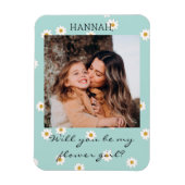 かわいいデイジーフォトフラワーガール提案 マグネット (縦)