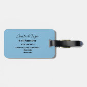 かわいいデイジーフローラチャームカスタム文字 ラゲッジタグ (裏面横)