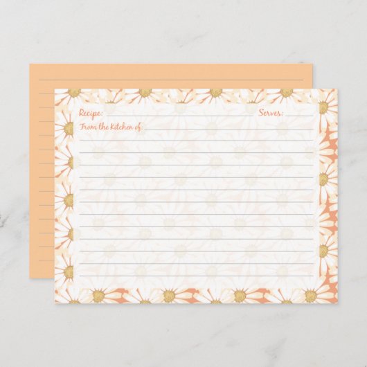 かわいいデイジーレシピカード ポストカード (正面/裏面)