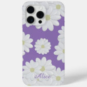 かわいいデイジー名紫ホワイトデイジーパターン Case-Mate iPhoneケース (裏面)