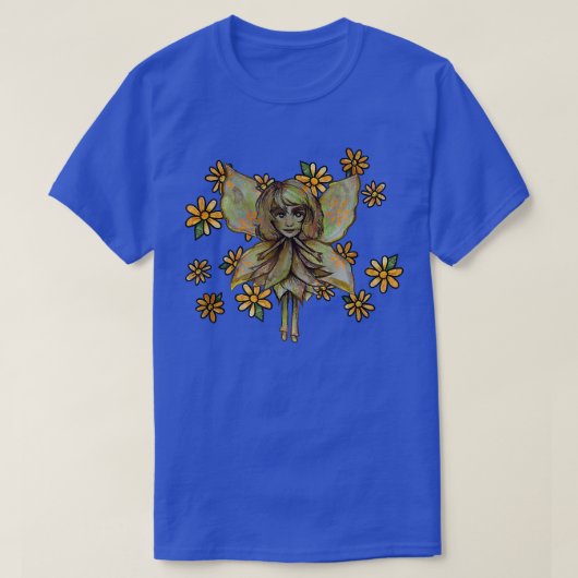 かわいいデイジー妖精のアートおもしろいデイジー妖精 Tシャツ (デザイン正面)