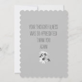 かわいいデイジー花の感謝を伝えるカード サンキューカード (裏面)