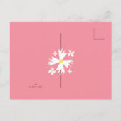 かわいいデイジー花模様縁どフォトベビー 案内ポストカード (裏面)