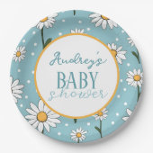かわいいデイジー テーマの紙皿 ペーパープレート (正面)