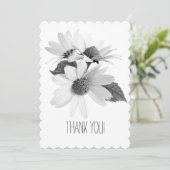 かわいいデイジー フラワーの感謝を伝えるカード サンキューカード (スタンド正面)