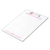 かわいいデイリーブラウン猫メモ ノートパッド (アングル)