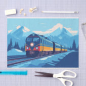 かわいいデカップトレイン愛好家レトロ 薄葉紙 (クラフト)