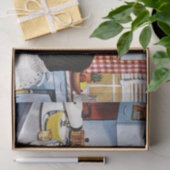 かわいいデカップレトロヴィンテージベーキングレディ 薄葉紙 (ギフト)