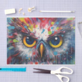 かわいいデコップフクロウ愛好家 薄葉紙 (クラフト)