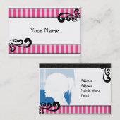 かわいいデザイナーフォト名刺テンプレート 名刺 (正面/裏面)