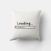 かわいいデザインのダジャレで父の日のギフトをローディング中 クッション (裏面)