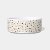 かわいいデザインのペット用陶器ボウル 猫 犬用 ボウル (裏面)
