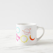 かわいいデザインの花銀河系組み合わせ エスプレッソカップ (右)