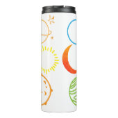 かわいいデザインの花銀河系組み合わせ タンブラー (裏面)