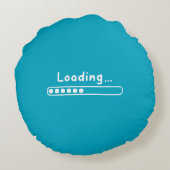 かわいいデザインパパジョーク読み込む父の日朗 ラウンドクッション (裏面)