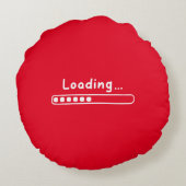 かわいいデザインパパジョーク読む父の日 ラウンドクッション (裏面)