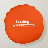 かわいいデザインパパジョーク読む父の日 ラウンドクッション (裏面)