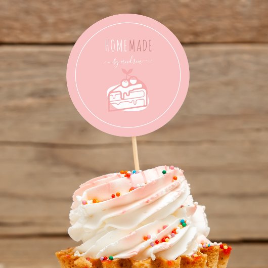 かわいいデザートケーキアーティストホームメイドベーカリービジネス ラウンドシール