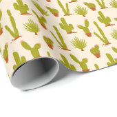 かわいいデザートサボテンの植物ラッピング紙 ラッピングペーパー (ロールコーナー)
