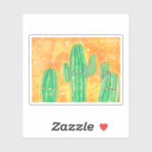 かわいいデザートサボテン シール (シート)