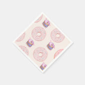 かわいいデザートスイートドーナツイラストパターン スタンダードカクテルナプキン (角)