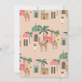かわいいデザートテーマのラクダの赤ちゃんブックカード 招待状 (裏面)