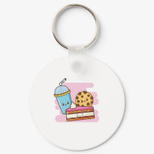 かわいいデザートトリオ – ケーキ、クッキー、ドリンク