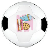 かわいいデザートトリオ – ケーキ、クッキー、ドリンク サッカーボール (回転)