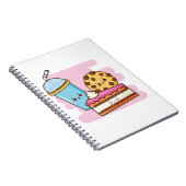 かわいいデザートトリオ – ケーキ、クッキー、ドリンク ノートブック (右側)