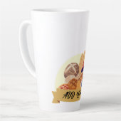 かわいいデザートパンベーキングベーカリー名前をカスタムする カフェラテマグ (左アングル)