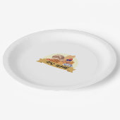 かわいいデザートパンベーキングベーカリー名前をカスタムする ペーパープレート (アングル)